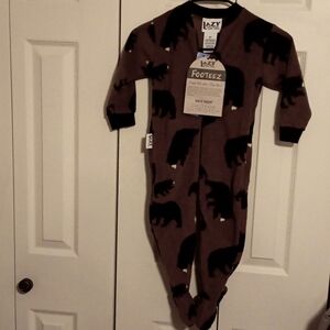 cozy 3T Footed PJ 's with trap door. Zippered front, 100% polyester